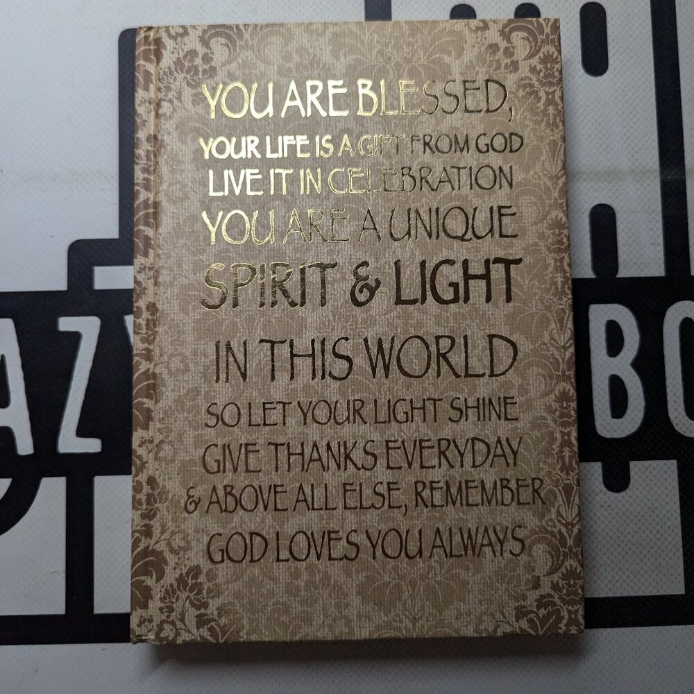 Spiritual Religious Blank Journal Lined Pages 8.5in x 6in x 1in